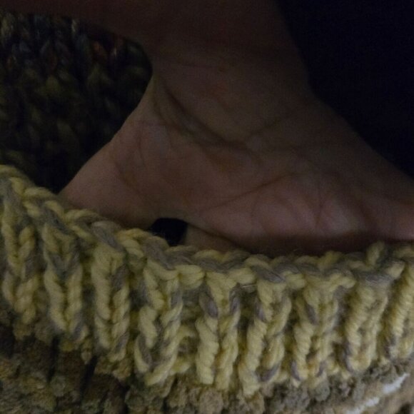 Handknit Mixed Media Stunning Cardigan Sweater Size S - Picture 6 of 6